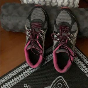 ASICS GLS pink and black sneakers